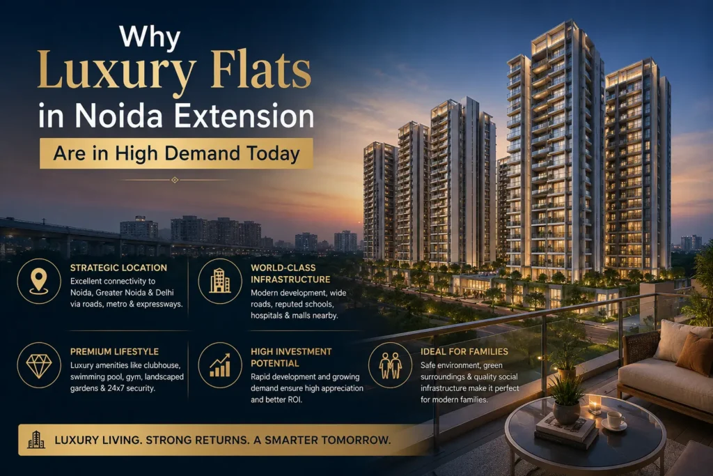 Why Luxury Flats in Noida Extension Are in High Demand Today